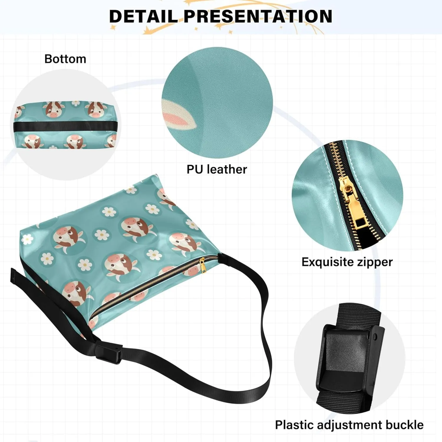 Tribal Elephant Ethnic Bohemia Lady Leather Purses Hobo Large Cross Body Purses Floral Animal Print Shoulder Handbags