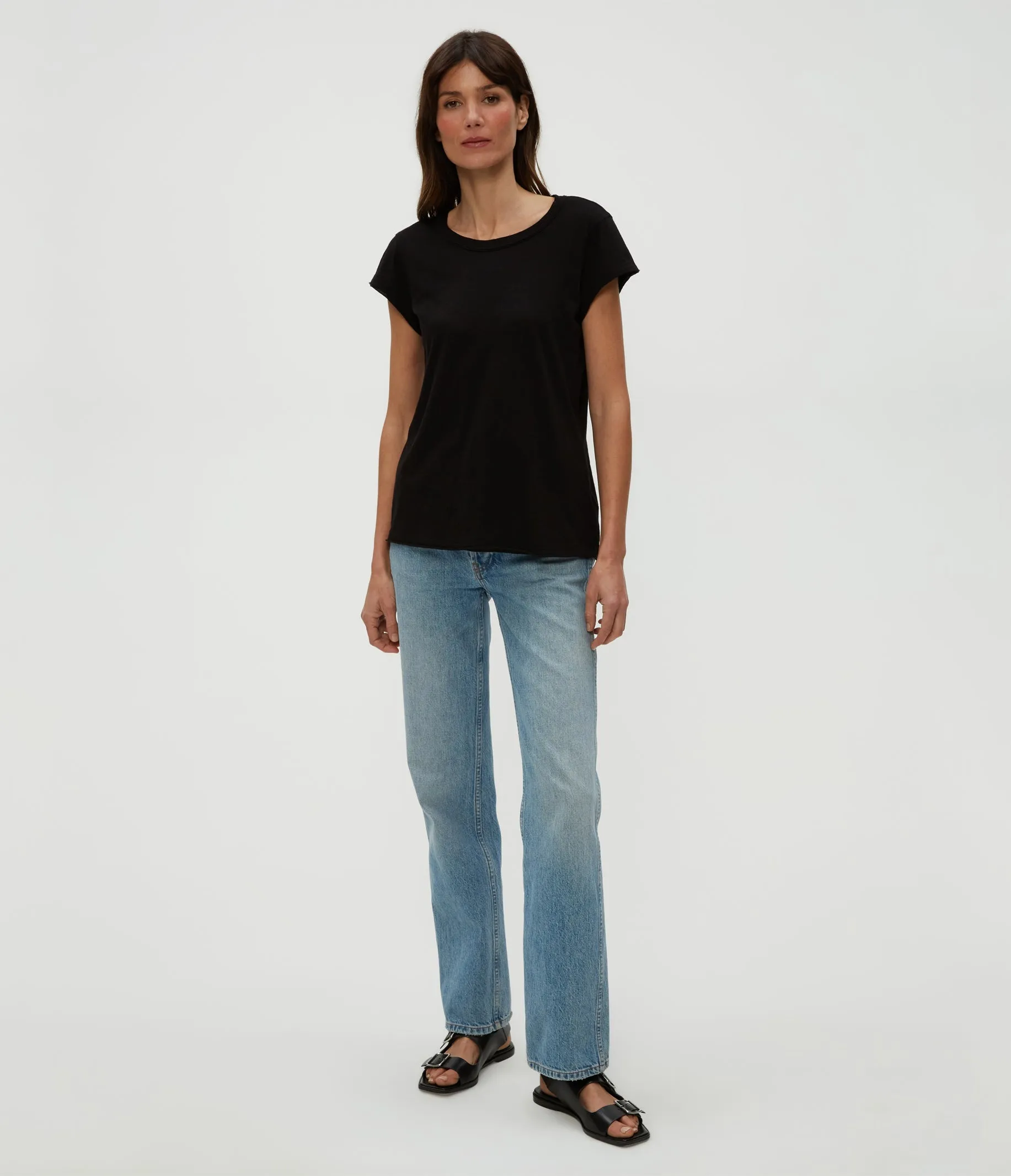 TRUDY SUPIMA TEE IN BLACK