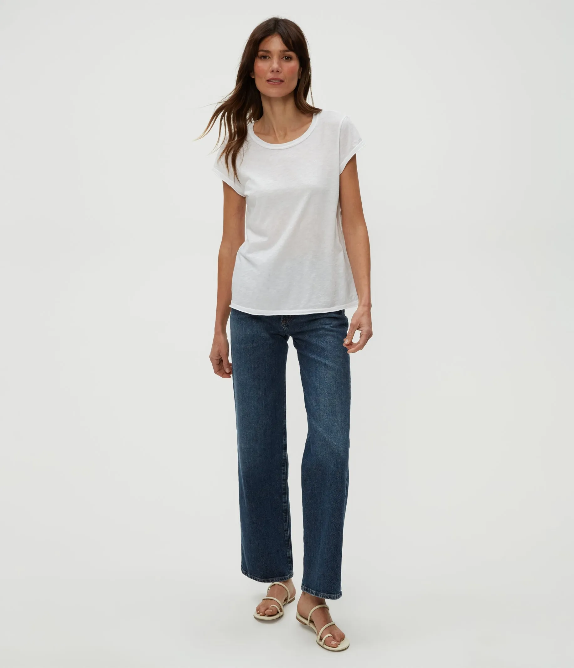 TRUDY SUPIMA TEE IN WHITE