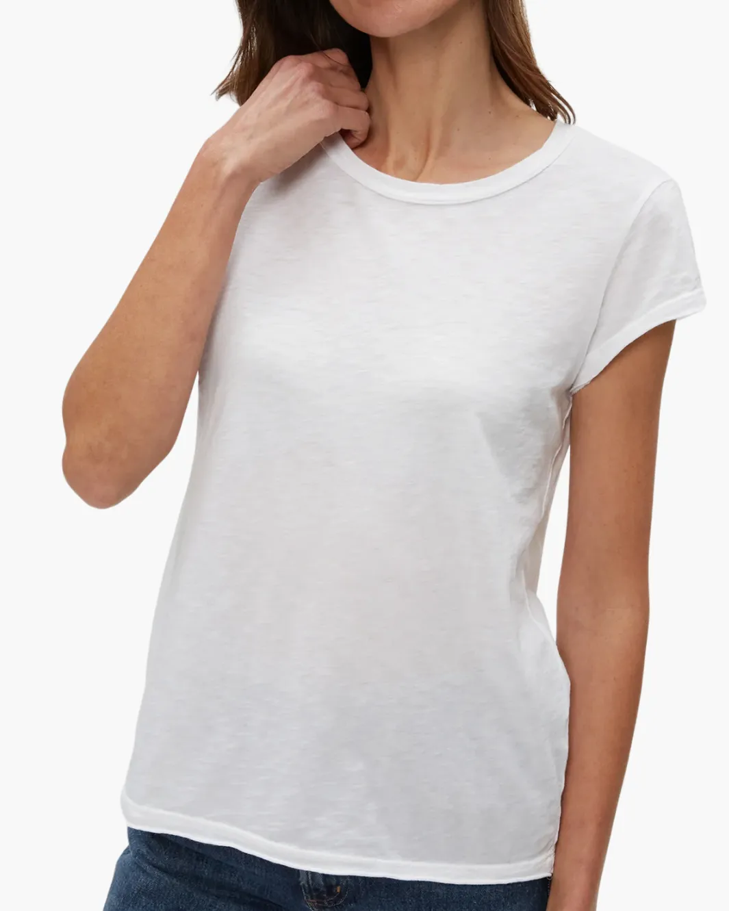 TRUDY SUPIMA TEE IN WHITE