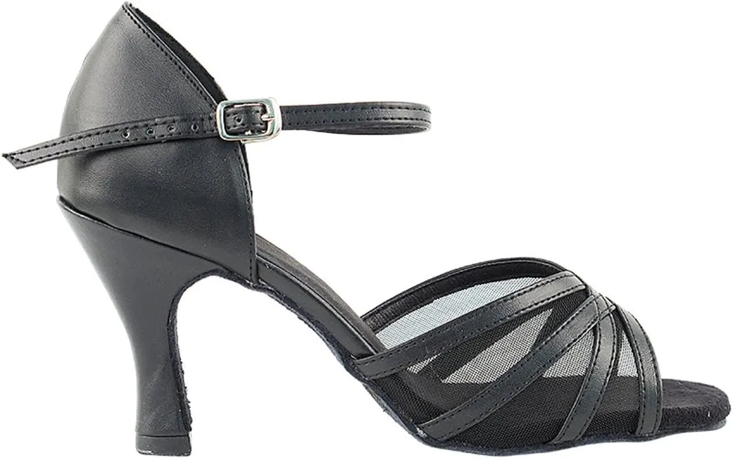 Very Fine Ballroom Latin Tango Salsa Dance Shoes for Women - 6027-2.5" Heel and Foldable Dance Shoe Brush Bundle