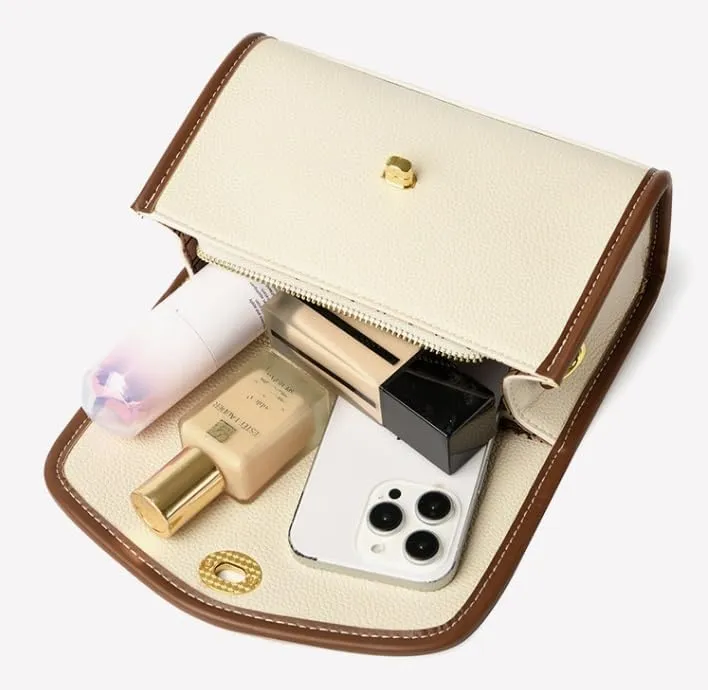 Vintage genuine leather shoulder bag, women's clutch bag, detachable shoulder strap, women's shoulder bag handbag