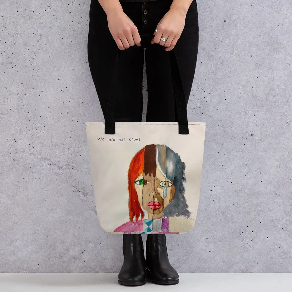 We Are All Equal by Jenevieve Jackson, Tote bag