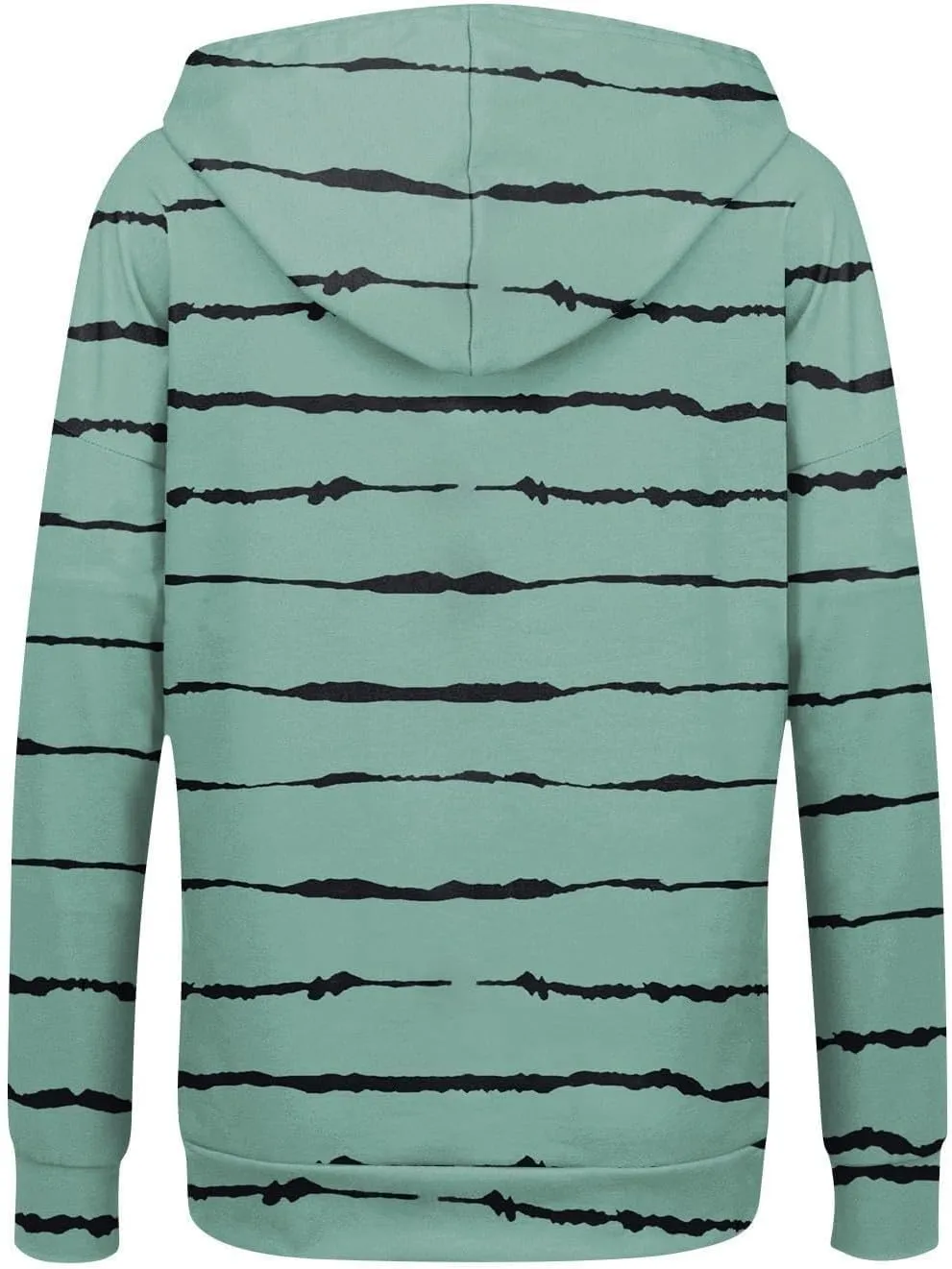 Winter Coats for Women 2024 Trendy Striped Hoodies Long Sleeve Cardigan Jackets Full Zip Drawstring Sweatshirt