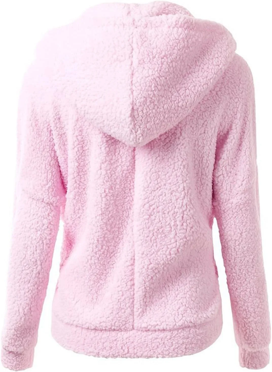 Winter Coats for Women Zip Up Hoodies Fuzzy Fleece Coats Comfy Warm Plus Size Teddy Jackets with Pockets