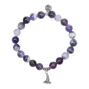 Witch Hat | Stone Beaded Charm Bracelet | Amethyst - Inspiration