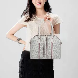 Women 4Pcs Set Top-Handle Bag PU Handbag Print Satchels Shoulder Bag Tote Purses