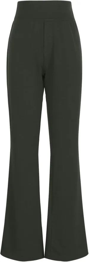 Women Bootcut Dress Pants Stretchy Work Business Office Casual Pull On Elastic Waist Trousers Slacks with Pockets