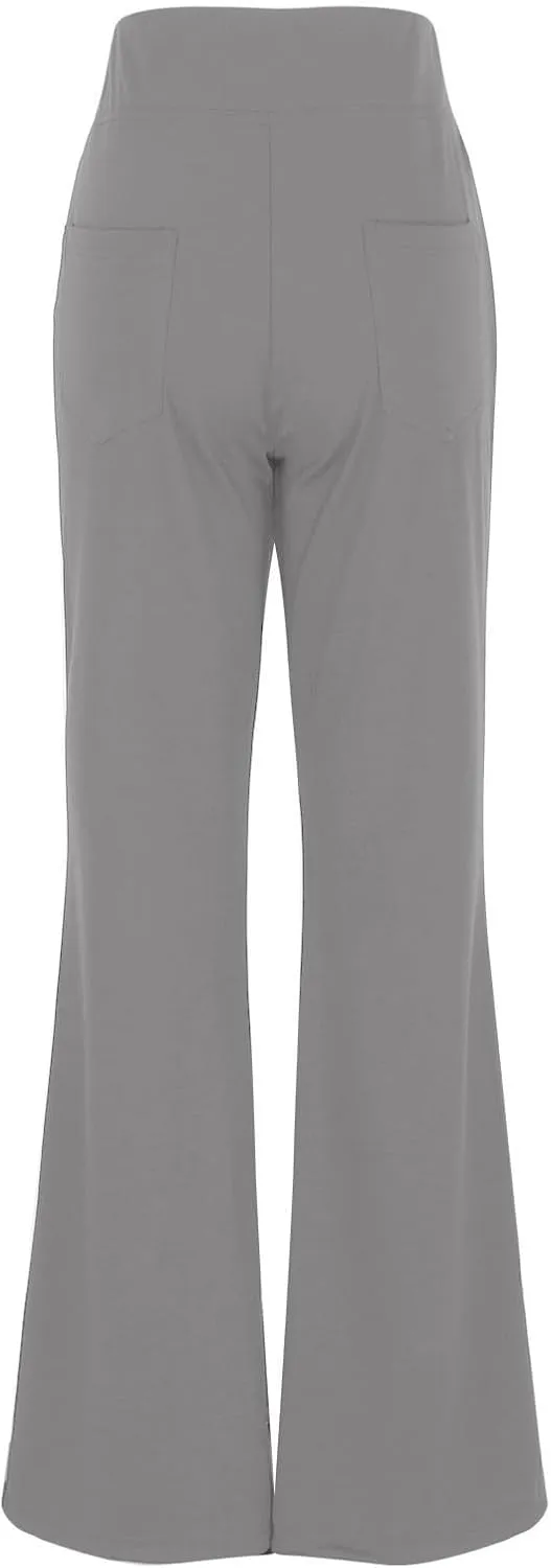 Women Bootcut Dress Pants Stretchy Work Business Office Casual Pull On Elastic Waist Trousers Slacks with Pockets