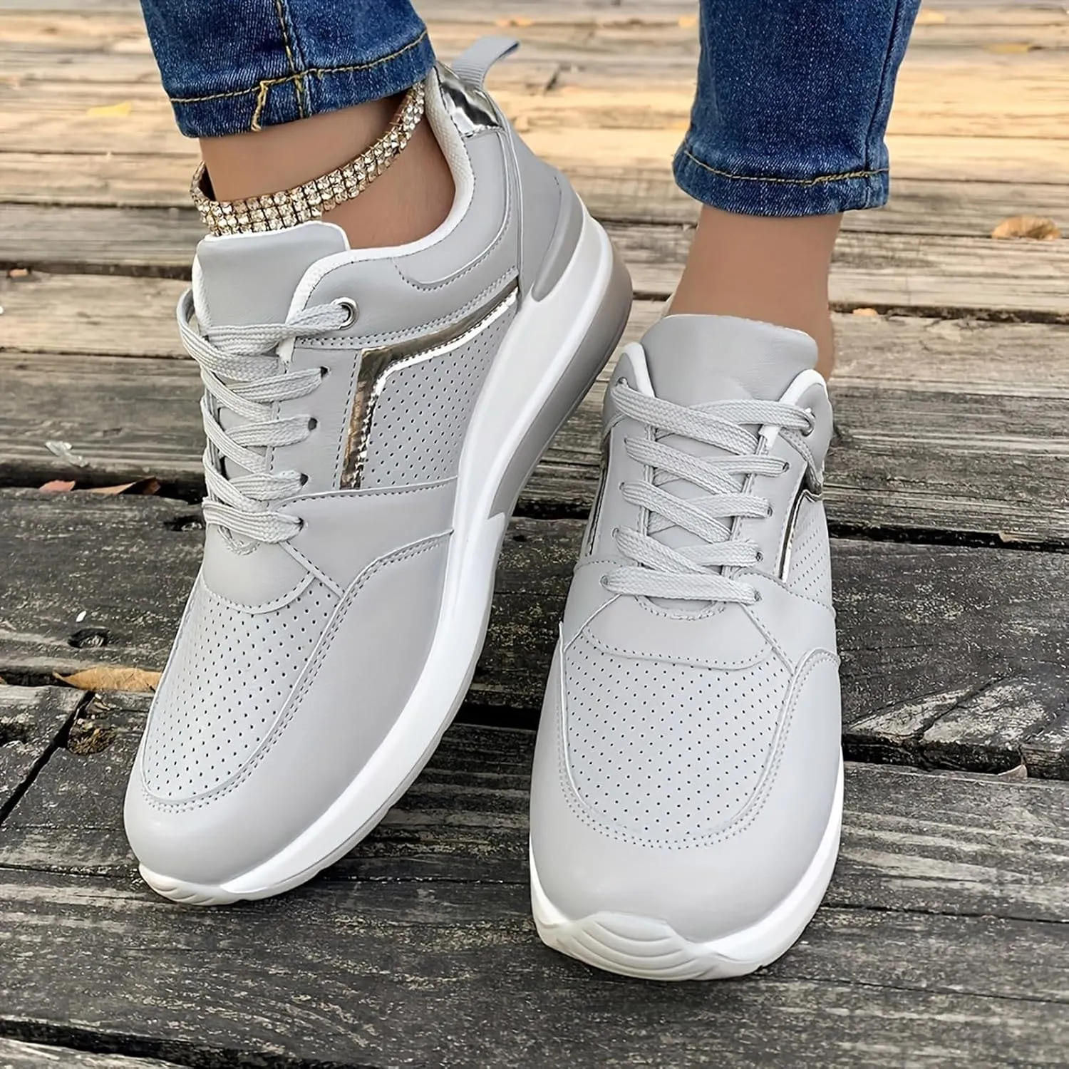 Women Running Shoes Lightweight Nursing Shoes for Women Slip On Breathable Sneakers Casual Classic Trendy Athletic Walking Sneaker Non Slip Platform Workout Tennis Shoe Outdoor Sports Loafers