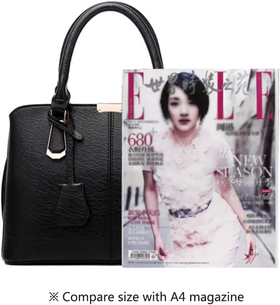 Women Tote Hobo PU Leather Clutches Shoulder Crossbody Bags Satchel With Metal Accessories