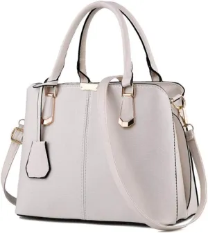 Women Tote Hobo PU Leather Clutches Shoulder Crossbody Bags Satchel With Metal Accessories