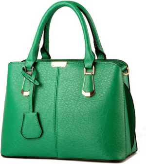 Women Tote Hobo PU Leather Clutches Shoulder Crossbody Bags Satchel With Metal Accessories