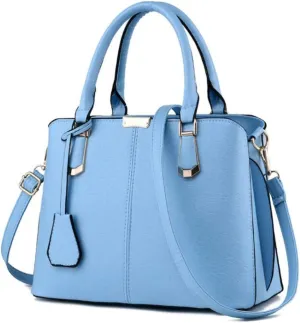 Women Tote Hobo PU Leather Clutches Shoulder Crossbody Bags Satchel With Metal Accessories