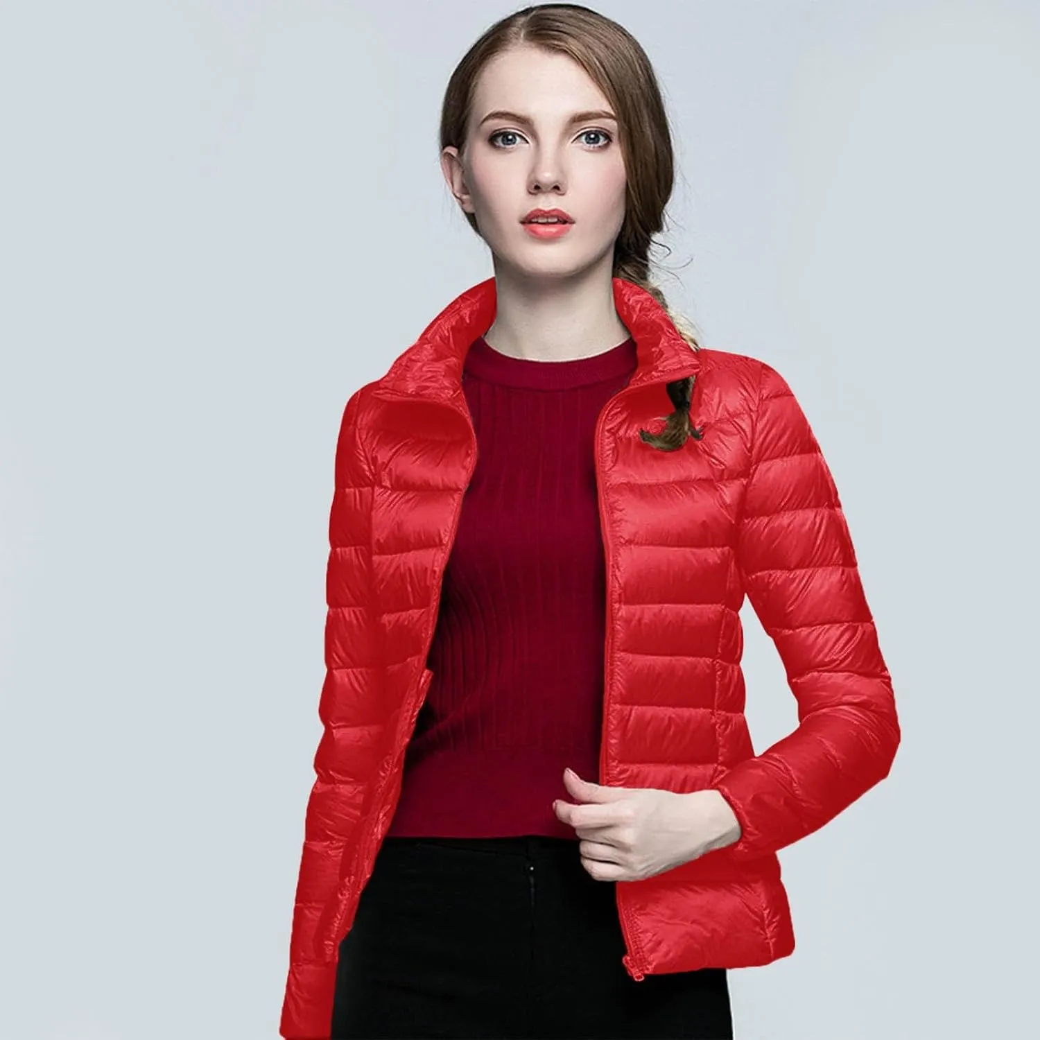 Women Winter Coat Women Warm Lightweight Jacket Hoodless Windproof Winter Coat With Recycled Insulation Jacket