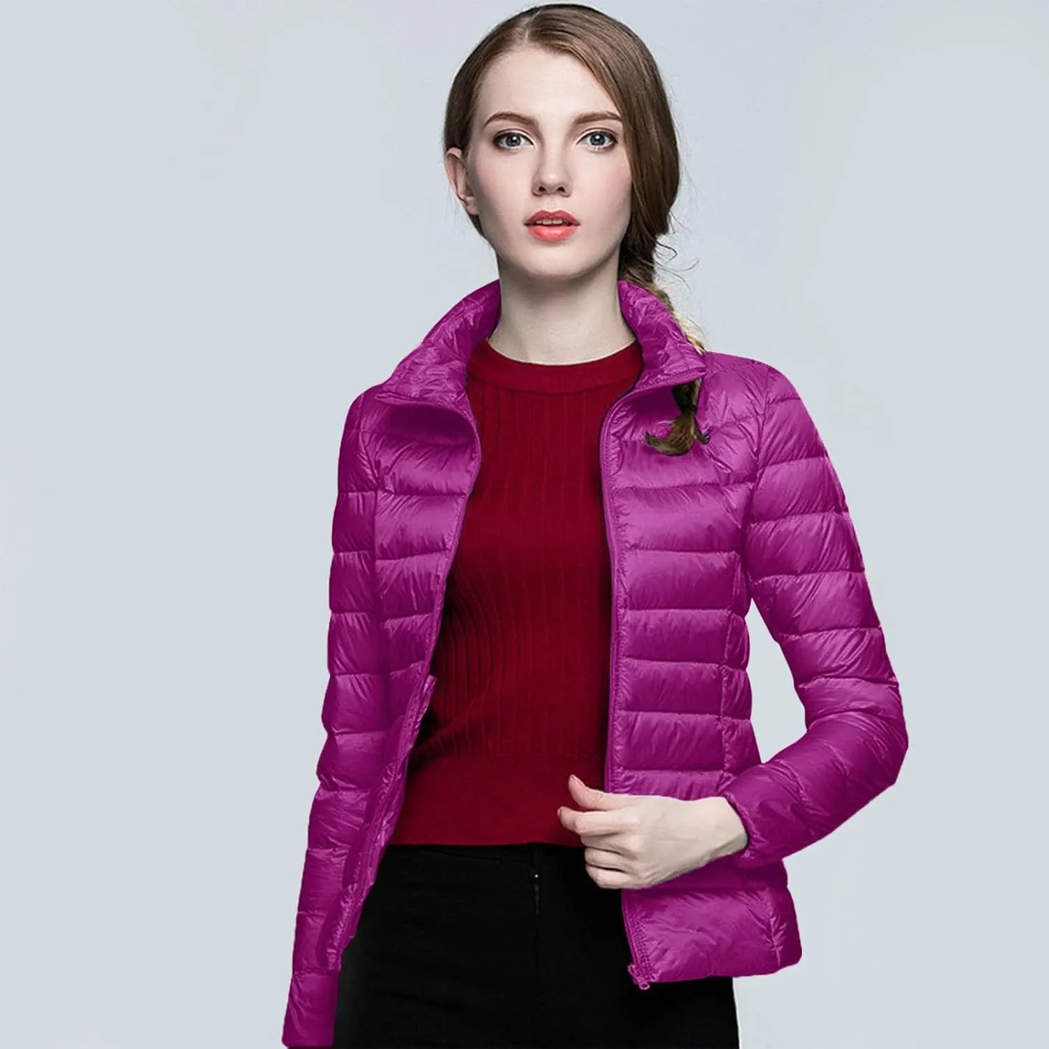 Women Winter Coat Women Warm Lightweight Jacket Hoodless Windproof Winter Coat With Recycled Insulation Jacket
