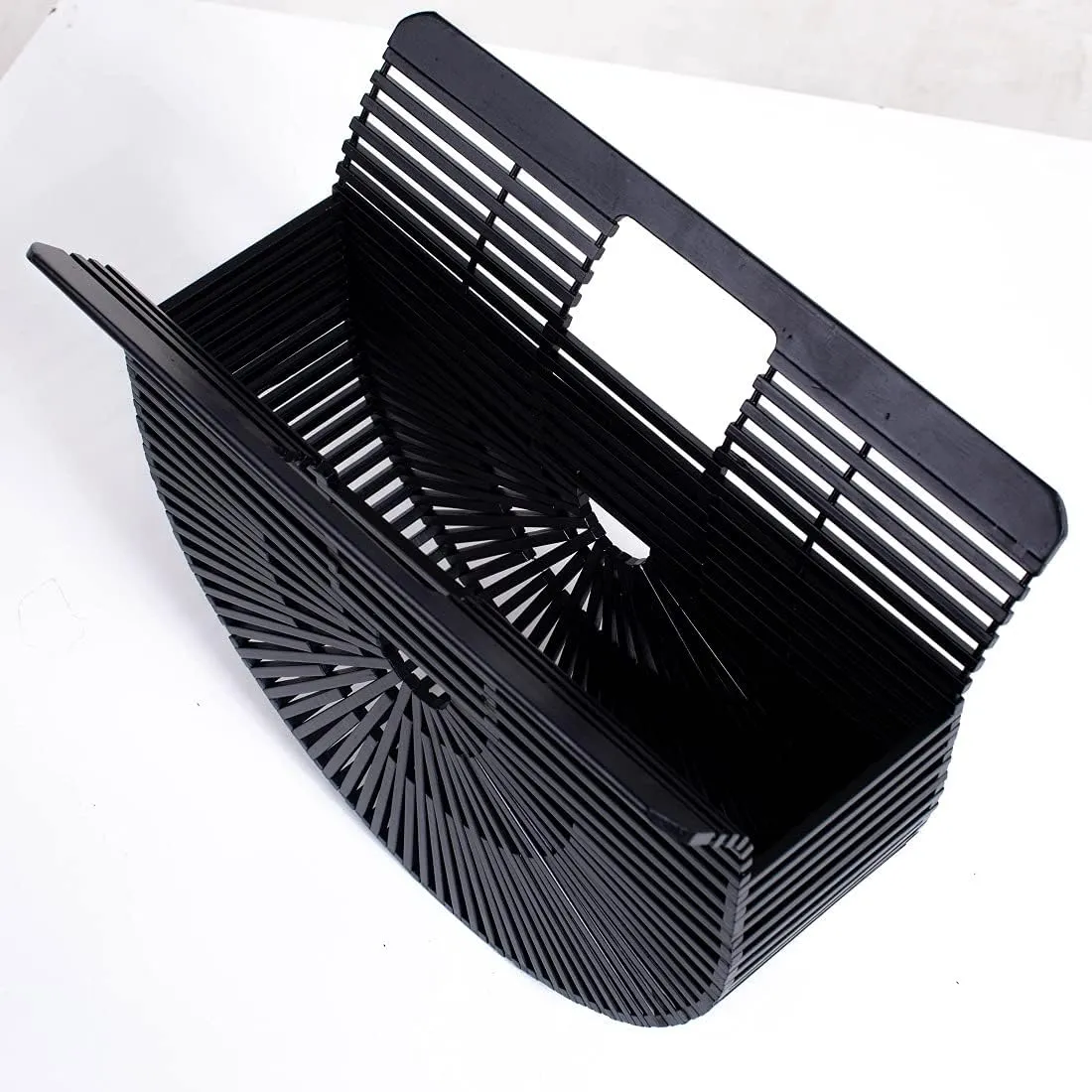 Women's Bamboo Handbag by Handmade Straw Bag,Tote Bamboo Purse Natural Basket Bag for Summer Beach
