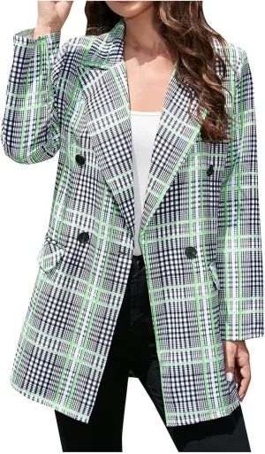 Womens Blazers Classic Lapel Long Sleeve Casual Elegant Trench Coat Work Office Dressy Suit Jacket Trendy Outerwear