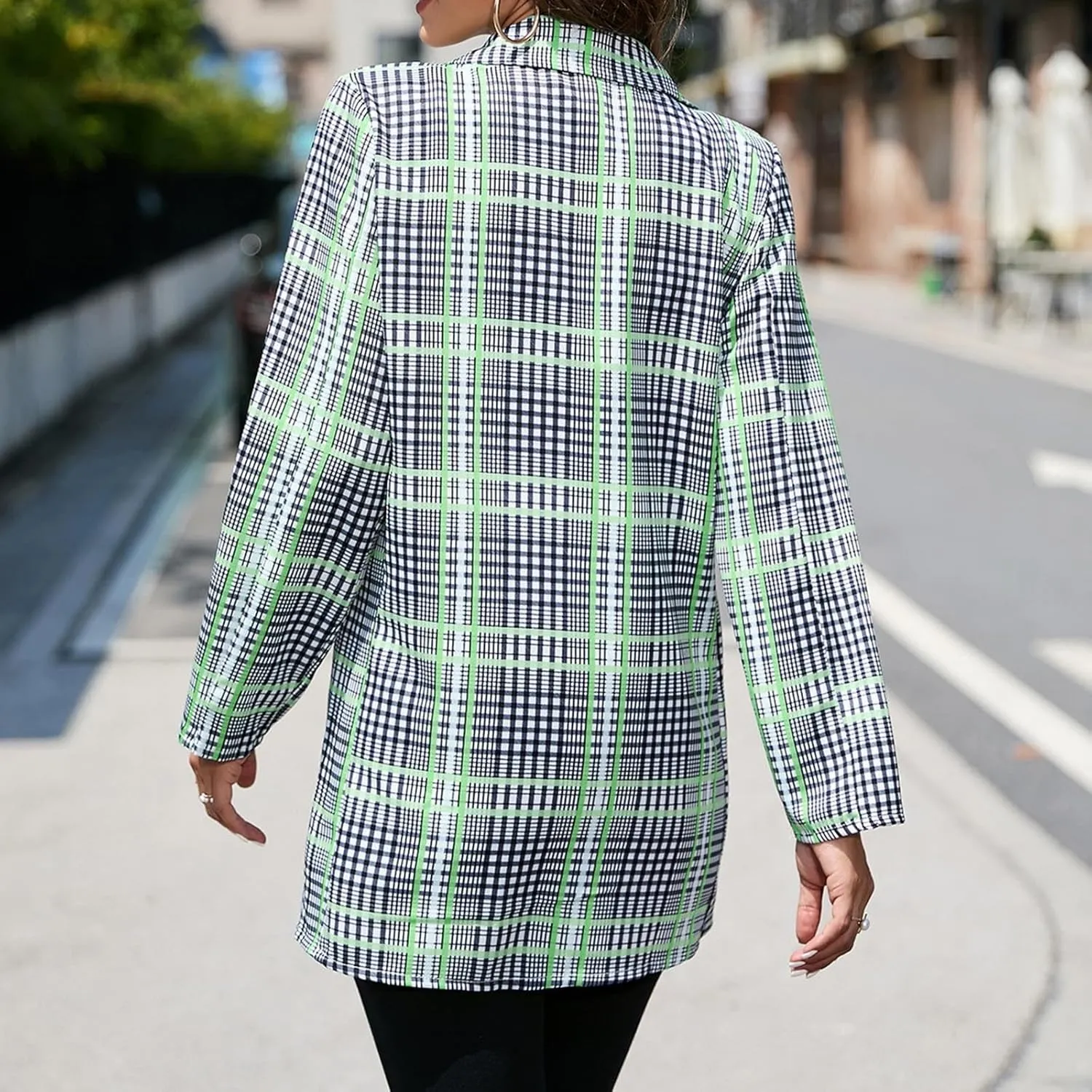 Womens Blazers Classic Lapel Long Sleeve Casual Elegant Trench Coat Work Office Dressy Suit Jacket Trendy Outerwear