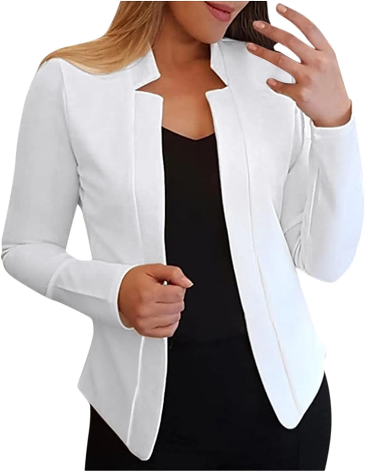 Womens Casual Blazers Pocketed Office Blazers Draped Open Front Cardigans Jacket Work Suit Lightweight Jackets