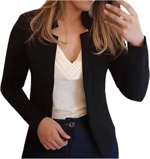 Womens Casual Blazers Pocketed Office Blazers Draped Open Front Cardigans Jacket Work Suit Lightweight Jackets