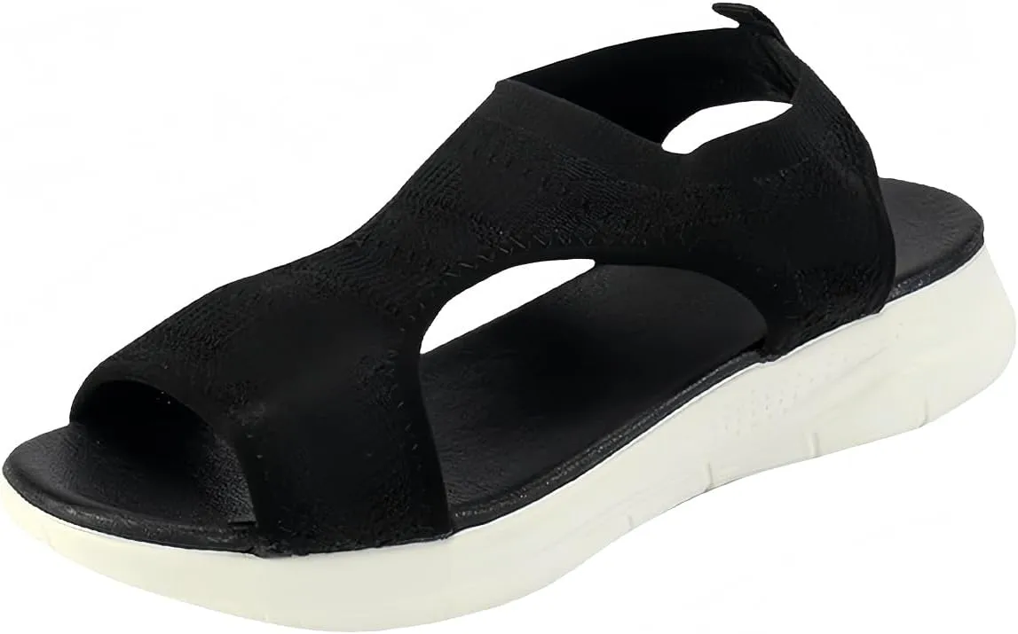 Womens Comfortable Orthopedic Sandals Arch Support Orthotic Comfort Slip-On Sport Plantar Fasciitis Summer Beach Casual Open-Toe Walking