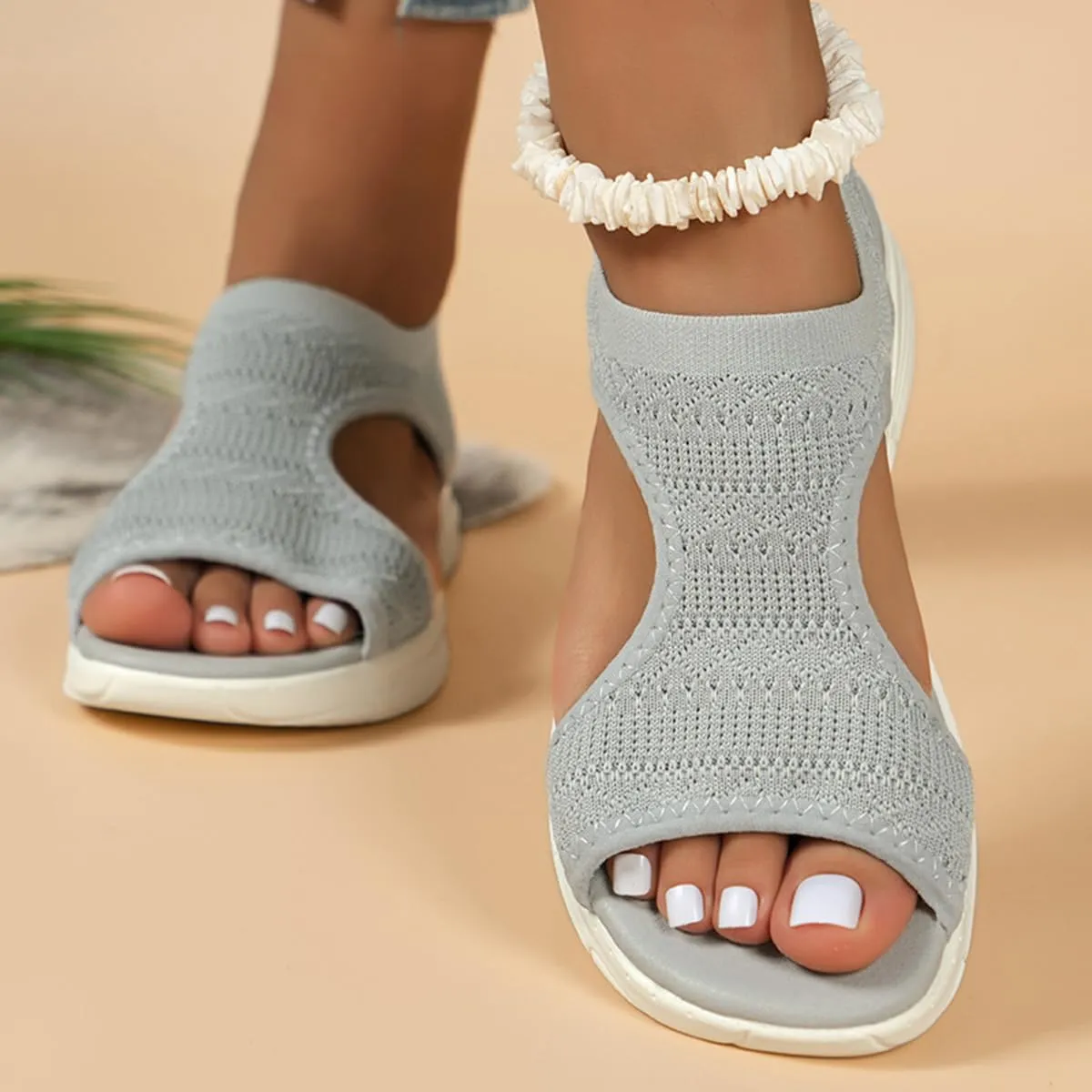 Womens Comfortable Orthopedic Sandals Arch Support Orthotic Comfort Slip-On Sport Plantar Fasciitis Summer Beach Casual Open-Toe Walking