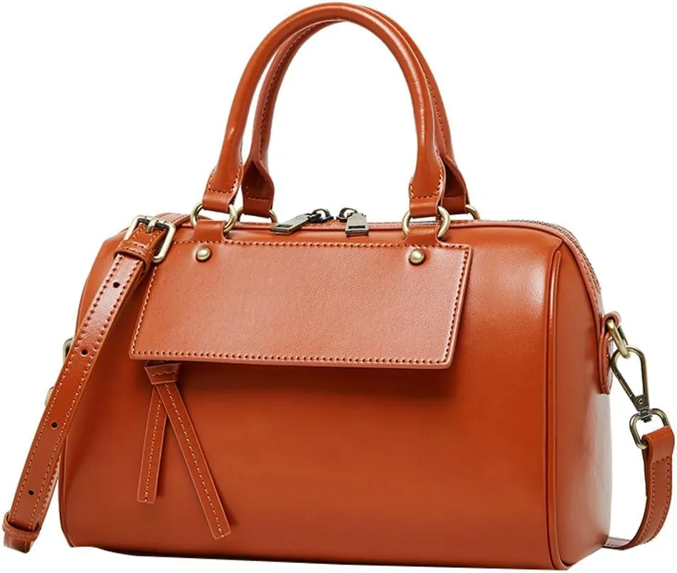 Womens Crossbody Bags Genuine Leather Trendy Shoulder Purse with Adjustable Strap Ladies Totes Handbags Satchel