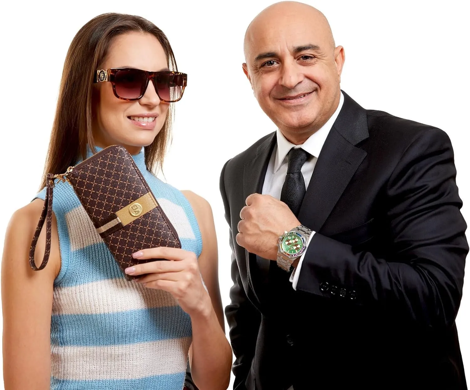 Women's Designer Wallet RFID Blocking DA Leather Wallets Large Phone Holder Wristlet wallets for women