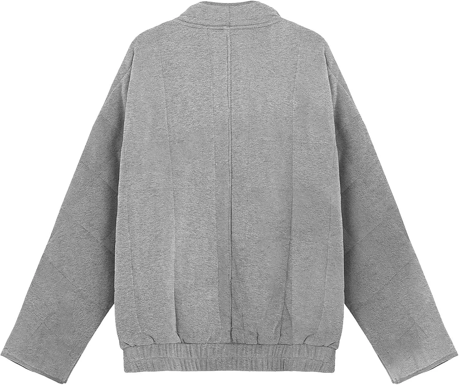 Womens Elegant Solid Zipper Jacket Long Sleeve Stand Neck Overcoat Warm Fitted Pockets Outwear Outdoor Winter Clothes