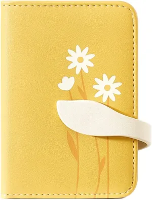 Women's Fashion Butterfly Leather Wallets Vintage Coin Purse with Zipper and Kiss Lock Lightweight Travel Purses