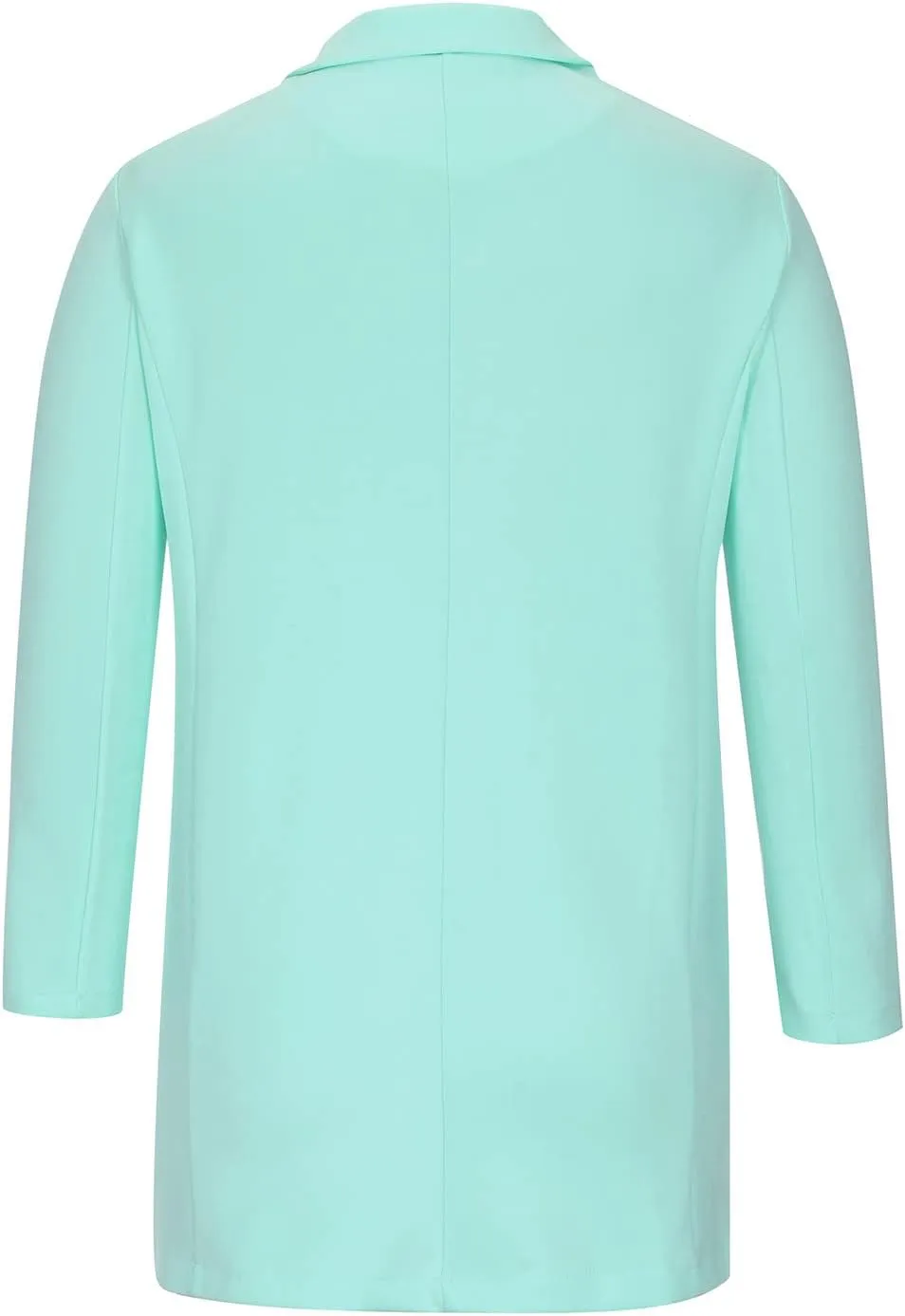 Womens Fashion Lapel Collar Long Sleeve Open Front Button Blazer Jackets Business Casual Trench Cardigan Long Suit Coat