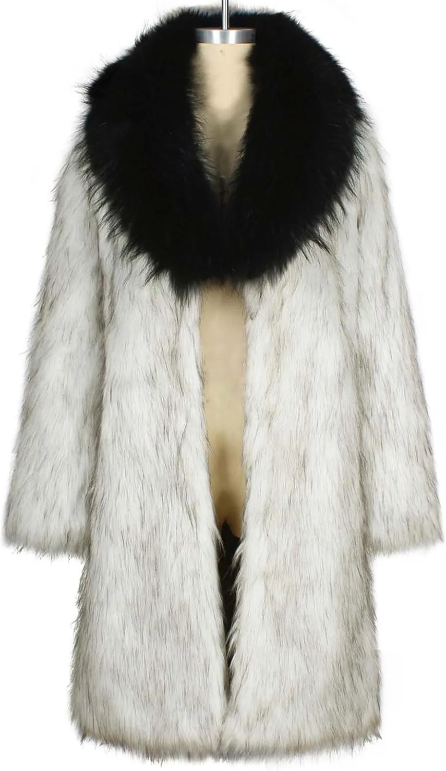 Womens Faux Fur Coat 2024 Winter Warm Coat Long Sleeve Faux Fur Parka Jacket Thick Plus Size Outerwear Overcoat