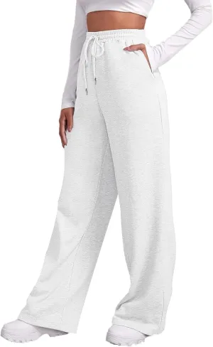 Women??s Jogger Sweatpants Summer Wide Straight Leg Pants Bottom Trendy Casual Workout High Waisted Yoga Pants with Pockets