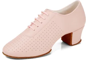 Women's Latin Dance Practice Shoes Close Toe Lace Up Modern Tango Professional Ballroom Dance Shoes,Model WDL-K21