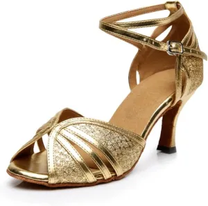 Women's Open Toe Latin Ballroom Dance Shoes Rumba Party Wedding Tango Dance Sandals QRX031