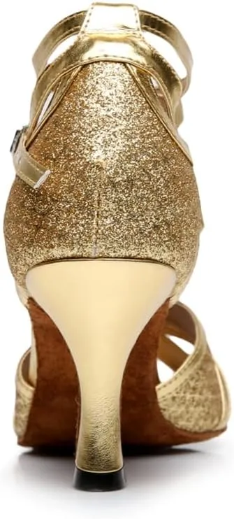 Women's Open Toe Latin Ballroom Dance Shoes Rumba Party Wedding Tango Dance Sandals QRX031