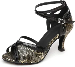 Women's Open Toe Latin Ballroom Dance Shoes Rumba Party Wedding Tango Dance Sandals QRX035