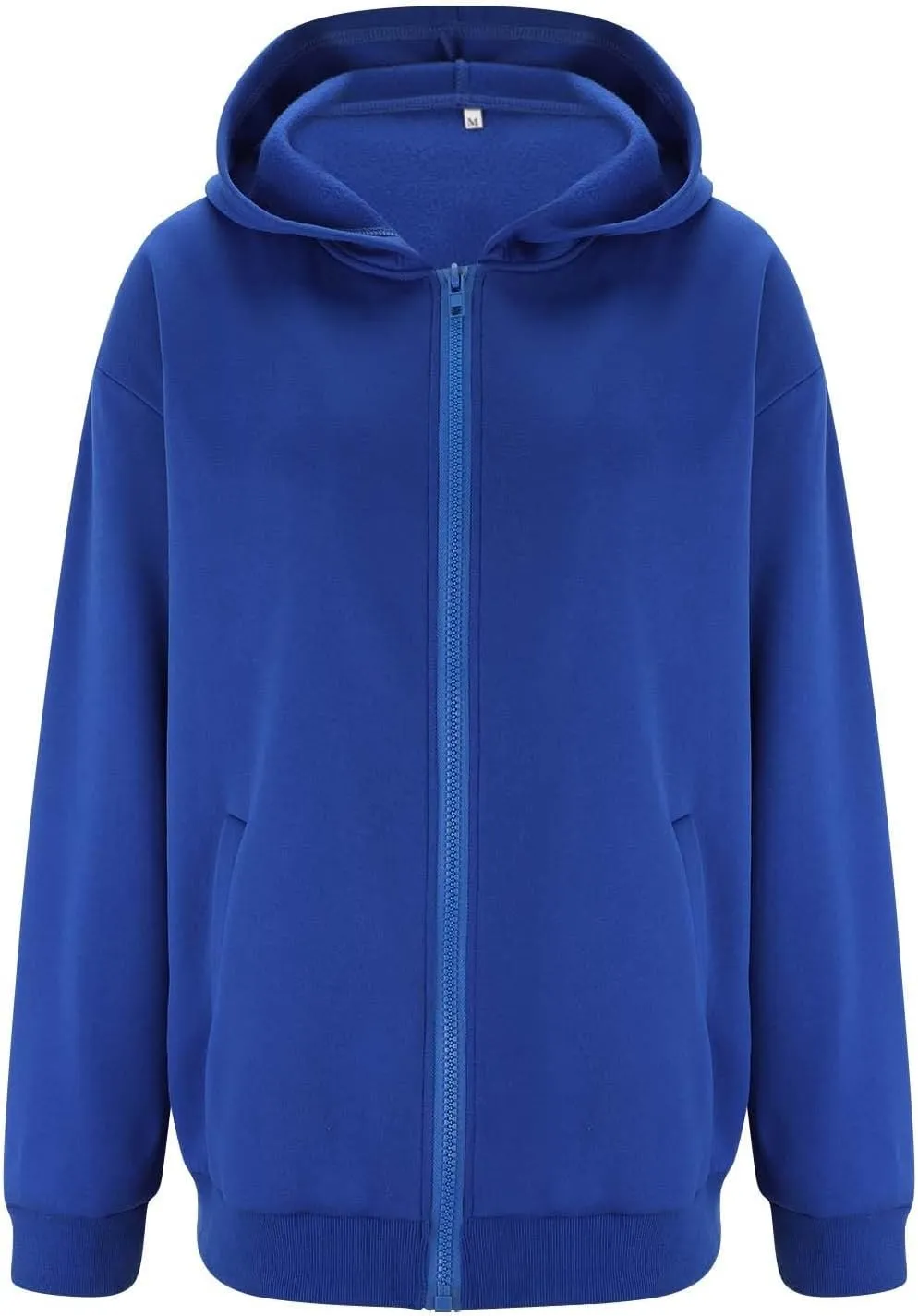 Women's Oversized Zip Up Hoodies Fleece Jacket Casual 2024 Fall Winter Hooded Sweatshirts Drawstring Y2K Hoodie