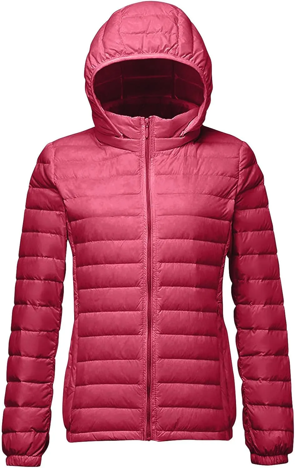 Women's Quilted Puffer Coat Packable Ultra Lightweight Duck Down Jackets Zip Up Outerwear with Removable Hood