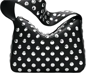 Women's Small Shoulder Faux Leather Hobo Clutch Bag Shoulder Bag Y2K Fashion PurseBlack and White Polka Dot Shoulder Bag