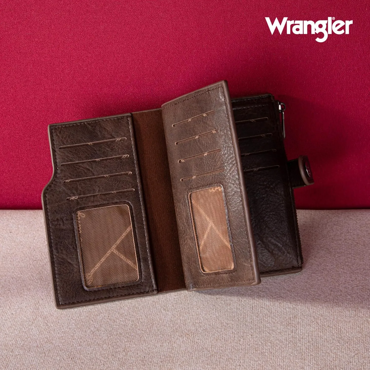 Wrangler Wallets for Women Slim Bifold Credit Card Holder