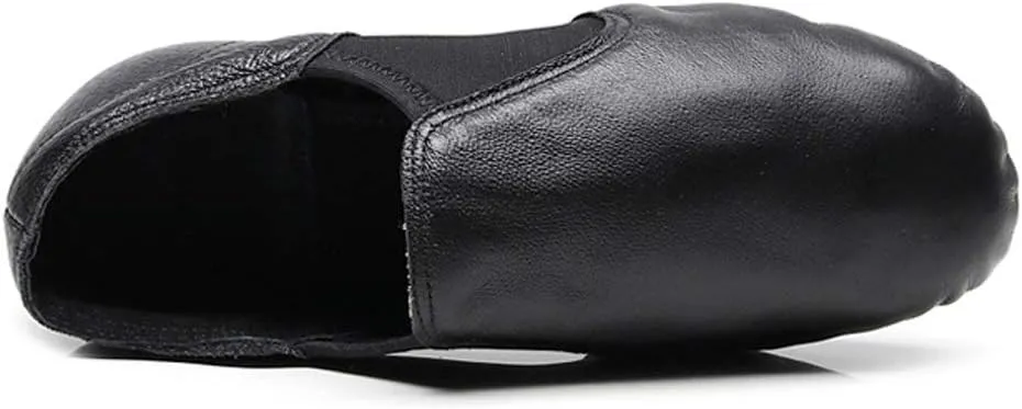 YKXLM Women's Leather Upper and Suede Split Sole Jazz Ballet Yoga Dance Shoes,Model TJDBPUFBJS