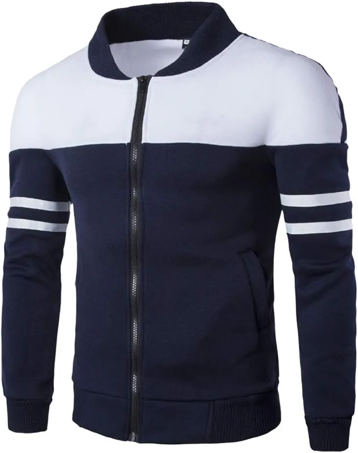 Ymosrh Men's Jackets Lightweight Casual Fall Winter Windbreaker Bomber Zip Up Coat Jackets, M-4XL
