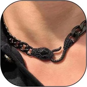 YOOESTORES82 Chunky Chain Snake Choker Necklaces for Women Men.Punk Rhinestone Snake Cuban Chain Trendy Necklaces Charm Jewelry