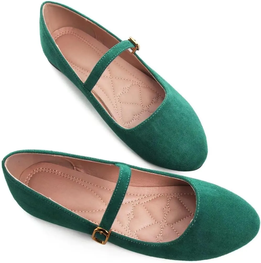 ZTWUTANG Women's Cute Round-Toe Flat Ballet Shoes Comfortable Dress Shoes for Walking