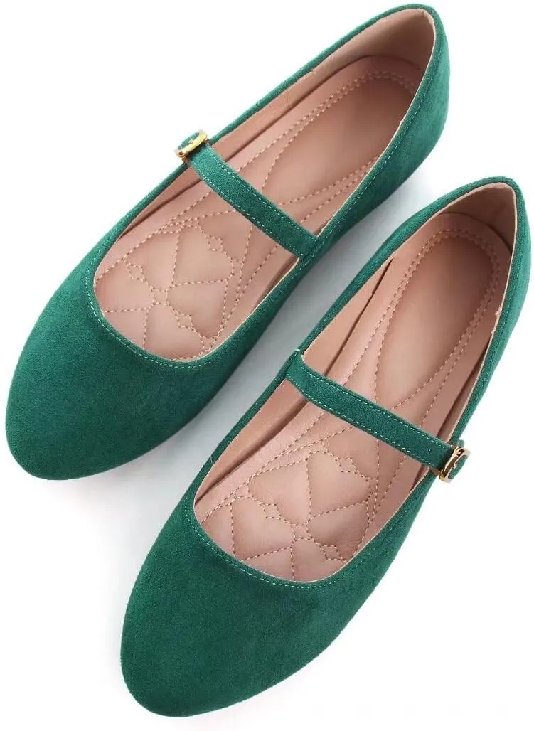 ZTWUTANG Women's Cute Round-Toe Flat Ballet Shoes Comfortable Dress Shoes for Walking