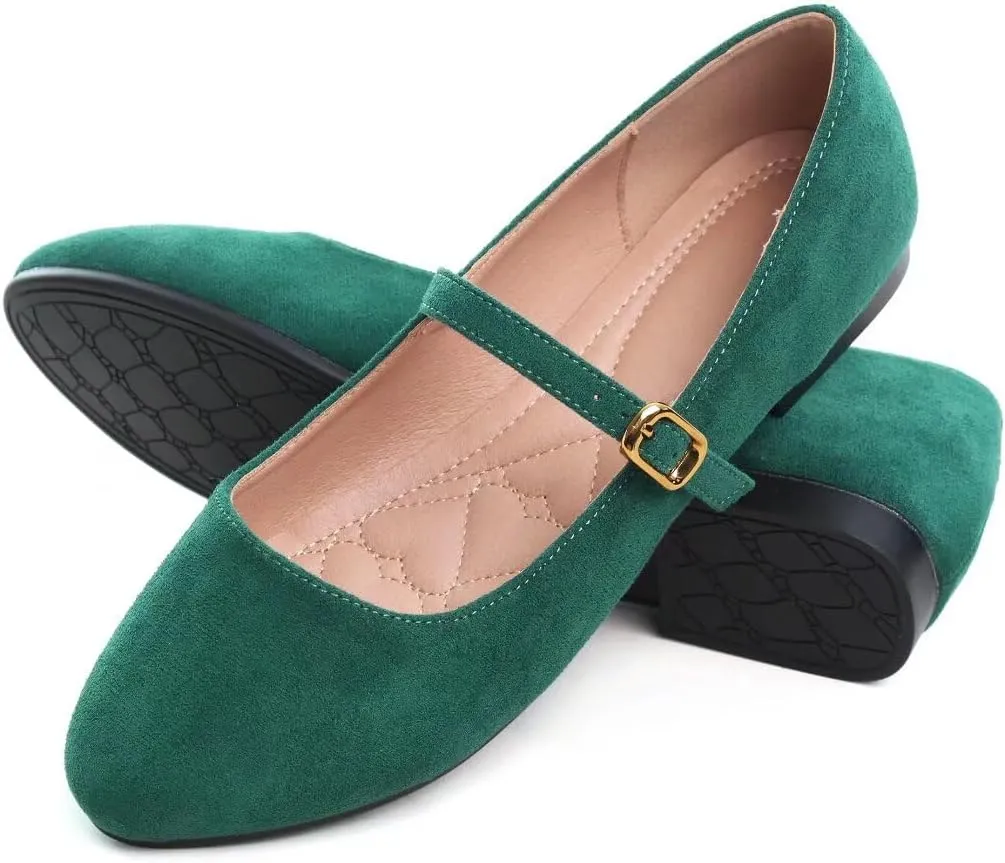 ZTWUTANG Women's Cute Round-Toe Flat Ballet Shoes Comfortable Dress Shoes for Walking