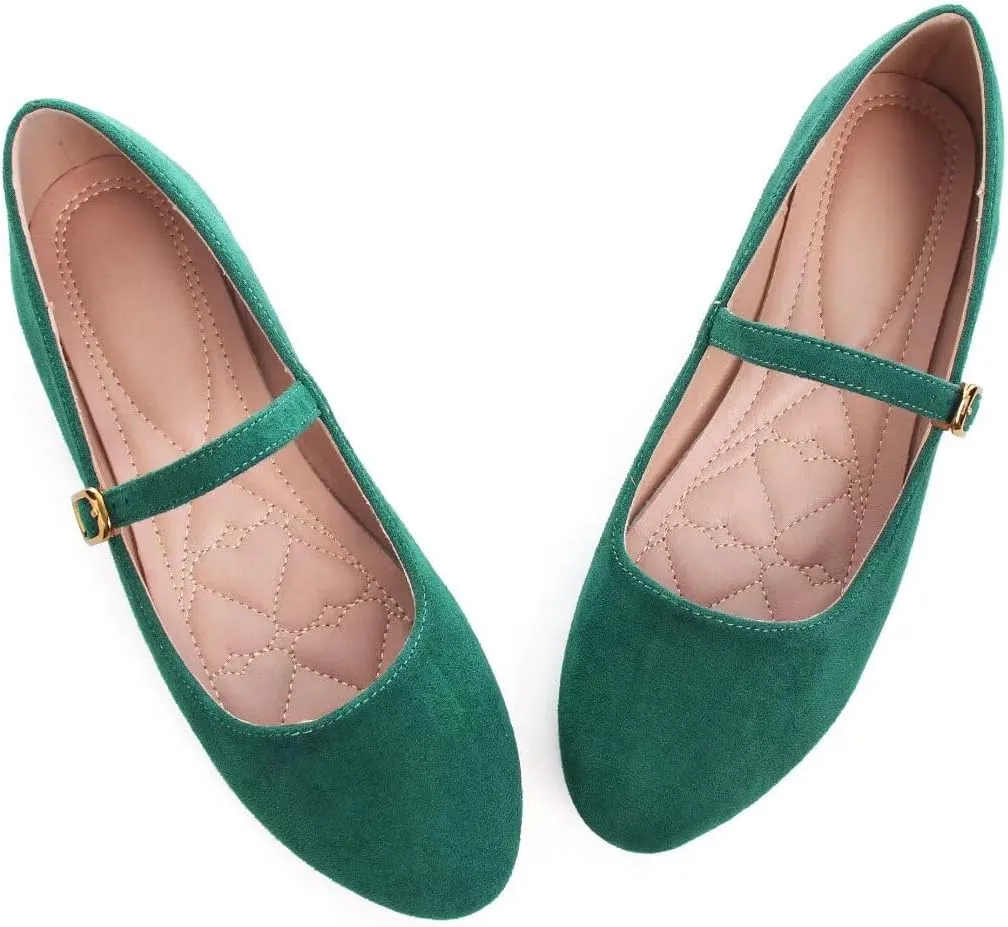 ZTWUTANG Women's Cute Round-Toe Flat Ballet Shoes Comfortable Dress Shoes for Walking