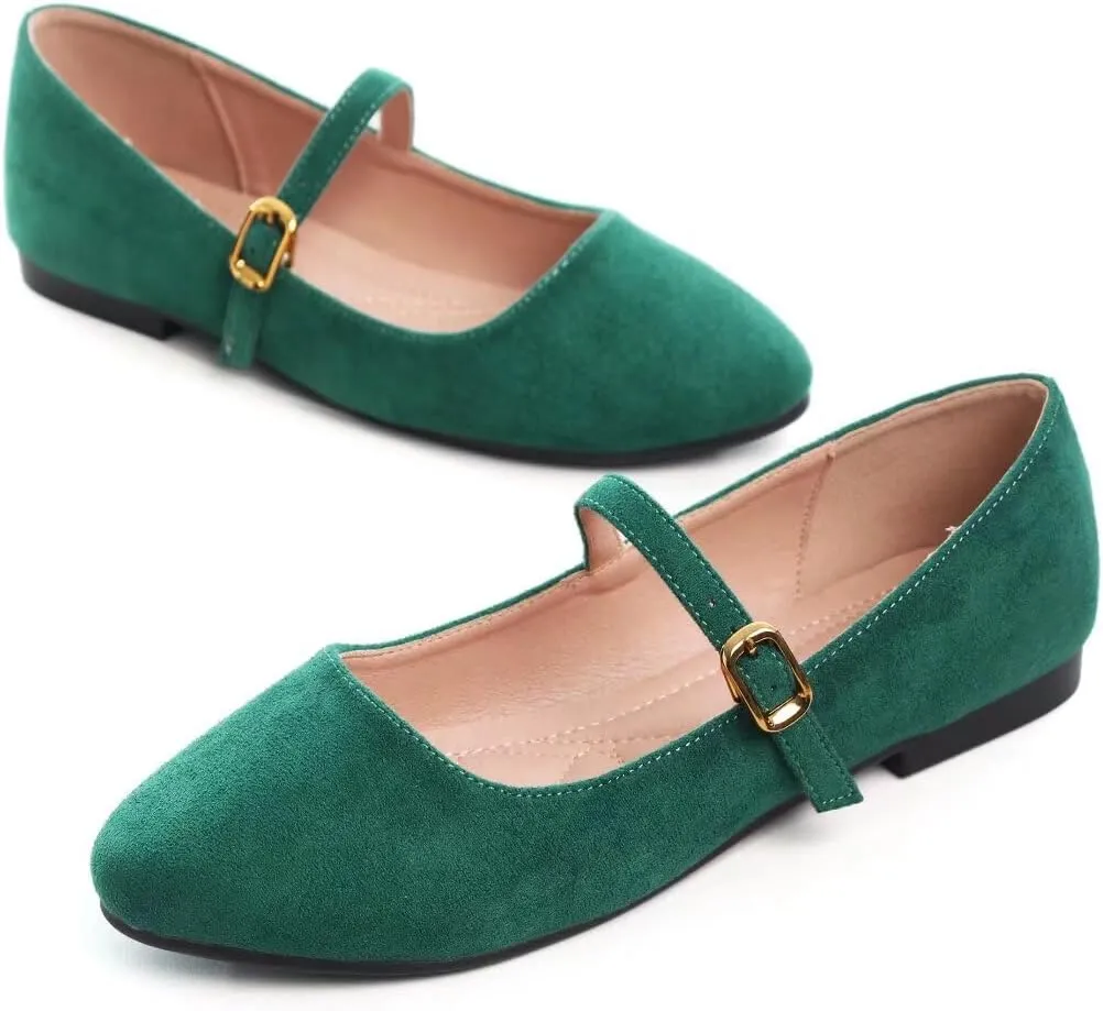 ZTWUTANG Women's Cute Round-Toe Flat Ballet Shoes Comfortable Dress Shoes for Walking